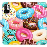 iSaprio flip case Donuts Pattern 02 for Xiaomi Redmi Note 10 5G - Phone Cover