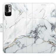 iSaprio flip pouzdro SilverMarble 15 pro Xiaomi Redmi Note 10 5G - Phone Cover