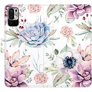 iSaprio flip case Succulents Pattern for Xiaomi Redmi Note 10 5G - Phone Cover