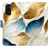 iSaprio flip pouzdro GoldBlue Leaves pro Xiaomi Redmi Note 11 / Note 11S - Phone Cover