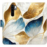 iSaprio flip pouzdro GoldBlue Leaves pro Xiaomi Redmi Note 8 Pro - Phone Cover