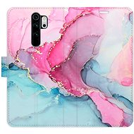 iSaprio flip pouzdro PinkBlue Marble pro Xiaomi Redmi Note 8 Pro - Phone Cover