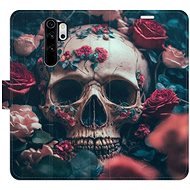 iSaprio flip pouzdro Skull in Roses 02 pro Xiaomi Redmi Note 8 Pro - Phone Cover