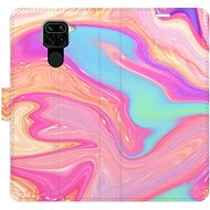 iSaprio flip pouzdro Abstract Paint 07 pro Xiaomi Redmi Note 9 - Phone Cover