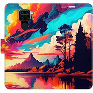 iSaprio flip pouzdro Colorful Mountains 02 pro Xiaomi Redmi Note 9 - Phone Cover