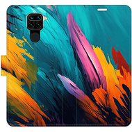 iSaprio flip pouzdro Orange Paint 02 pro Xiaomi Redmi Note 9 - Phone Cover