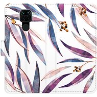 iSaprio flip pouzdro Ornamental Leaves pro Xiaomi Redmi Note 9 - Phone Cover