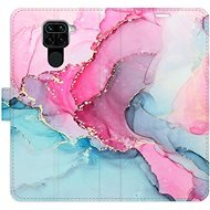 iSaprio flip pouzdro PinkBlue Marble pro Xiaomi Redmi Note 9 - Phone Cover