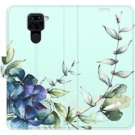 iSaprio flip pouzdro Blue Flowers pro Xiaomi Redmi Note 9 - Phone Cover