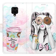 iSaprio flip pouzdro Donut Worry Girl pro Xiaomi Redmi Note 9 Pro / Note 9S - Phone Cover
