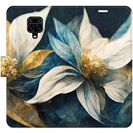 iSaprio flip pouzdro Gold Flowers pro Xiaomi Redmi Note 9 Pro / Note 9S - Phone Cover