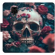 iSaprio flip pouzdro Skull in Roses 02 pro Xiaomi Redmi Note 9 Pro / Note 9S - Phone Cover