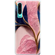 iSaprio Pink Blue Leaves pro Huawei P30 - Phone Cover