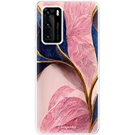 iSaprio Pink Blue Leaves pro Huawei P40 - Phone Cover