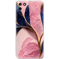 iSaprio Pink Blue Leaves pro Huawei Y5p - Phone Cover
