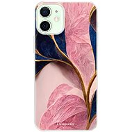 iSaprio Pink Blue Leaves for iPhone 12 mini - Phone Cover