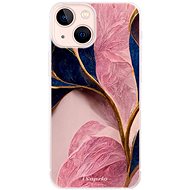 iSaprio Pink Blue Leaves pro iPhone 13 mini - Phone Cover