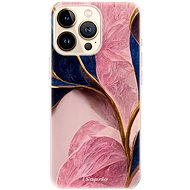iSaprio Pink Blue Leaves pro iPhone 13 Pro Max - Phone Cover