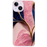 iSaprio Pink Blue Leaves pro iPhone 14 - Phone Cover