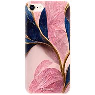 iSaprio Pink Blue Leaves pro iPhone 8 - Phone Cover