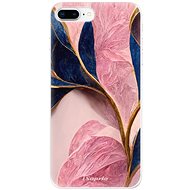 iSaprio Pink Blue Leaves pro iPhone 8 Plus - Phone Cover