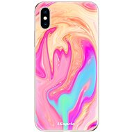 iSaprio Orange Liquid pro iPhone XS - Phone Cover