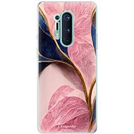 iSaprio Pink Blue Leaves pro OnePlus 8 Pro - Phone Cover