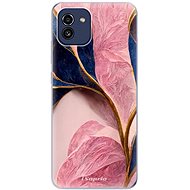 iSaprio Pink Blue Leaves pro Samsung Galaxy A03 - Phone Cover
