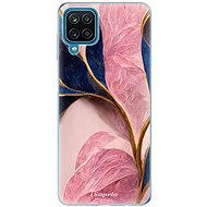 iSaprio Pink Blue Leaves pro Samsung Galaxy A12 - Phone Cover