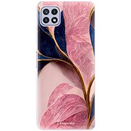 iSaprio Pink Blue Leaves pro Samsung Galaxy A22 5G - Phone Cover