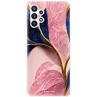 iSaprio Pink Blue Leaves pro Samsung Galaxy A32 5G - Phone Cover