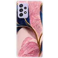 iSaprio Pink Blue Leaves pro Samsung Galaxy A52 - Phone Cover