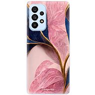iSaprio Pink Blue Leaves pro Samsung Galaxy A73 5G - Phone Cover