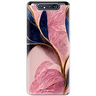 iSaprio Pink Blue Leaves pro Samsung Galaxy A80 - Phone Cover