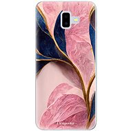 iSaprio Pink Blue Leaves pro Samsung Galaxy J6+ - Phone Cover
