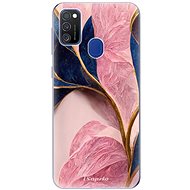 iSaprio Pink Blue Leaves pro Samsung Galaxy M21 - Phone Cover