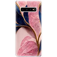 iSaprio Pink Blue Leaves pro Samsung Galaxy S10+ - Phone Cover