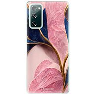 iSaprio Pink Blue Leaves pro Samsung Galaxy S20 FE - Phone Cover