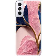 iSaprio Pink Blue Leaves pro Samsung Galaxy S21+ - Phone Cover