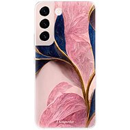 iSaprio Pink Blue Leaves pro Samsung Galaxy S22 5G - Phone Cover