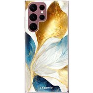 iSaprio Blue Leaves pro Samsung Galaxy S22 Ultra 5G - Phone Cover