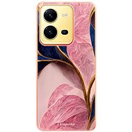 iSaprio Pink Blue Leaves pro Vivo X80 Lite 5G - Phone Cover