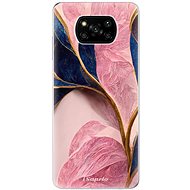 iSaprio Pink Blue Leaves for Xiaomi Poco X3 Pro / X3 NFC - Phone Cover