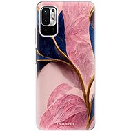 iSaprio Pink Blue Leaves pro Xiaomi Redmi Note 10 5G - Phone Cover