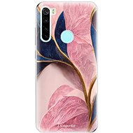 iSaprio Pink Blue Leaves pro Xiaomi Redmi Note 8 - Phone Cover