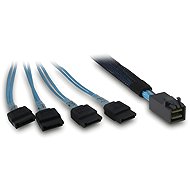 Inter-Tech (SFF-8643) Mini-SAS HD to 4x SATA, cross-over, 0.7m - Adapter