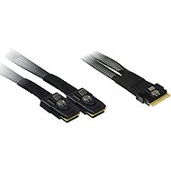 Inter-Tech (SFF-8654 8i) Slim SAS to 2x (SFF-8087) Mini-SAS, 0.75m - Adapter