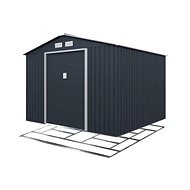 IWHome Garden house ARES E 8,84 m2 anthracite + construction - Garden Shed