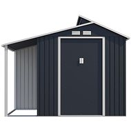IWHome Garden house HERA Z-A with shelter 3,78 m2, anthracite 229 × 292 × 129 cm - Garden Shed