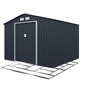IWHome Garden house ARES D 7,06 m2 anthracite + floor construction ARES D - Garden Shed